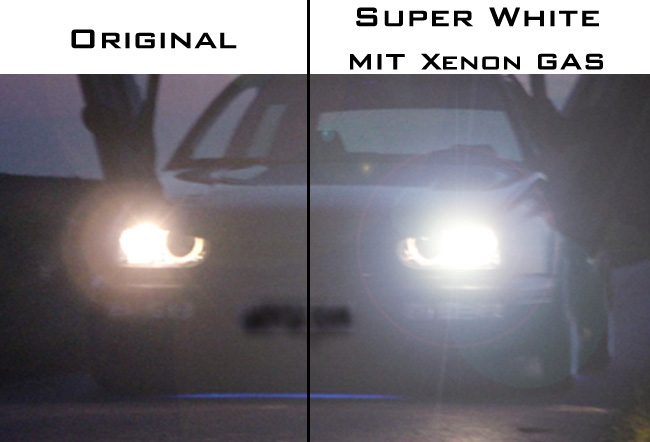 H7 55W 12V Glühbirnen Set Xenon-Optik Super White