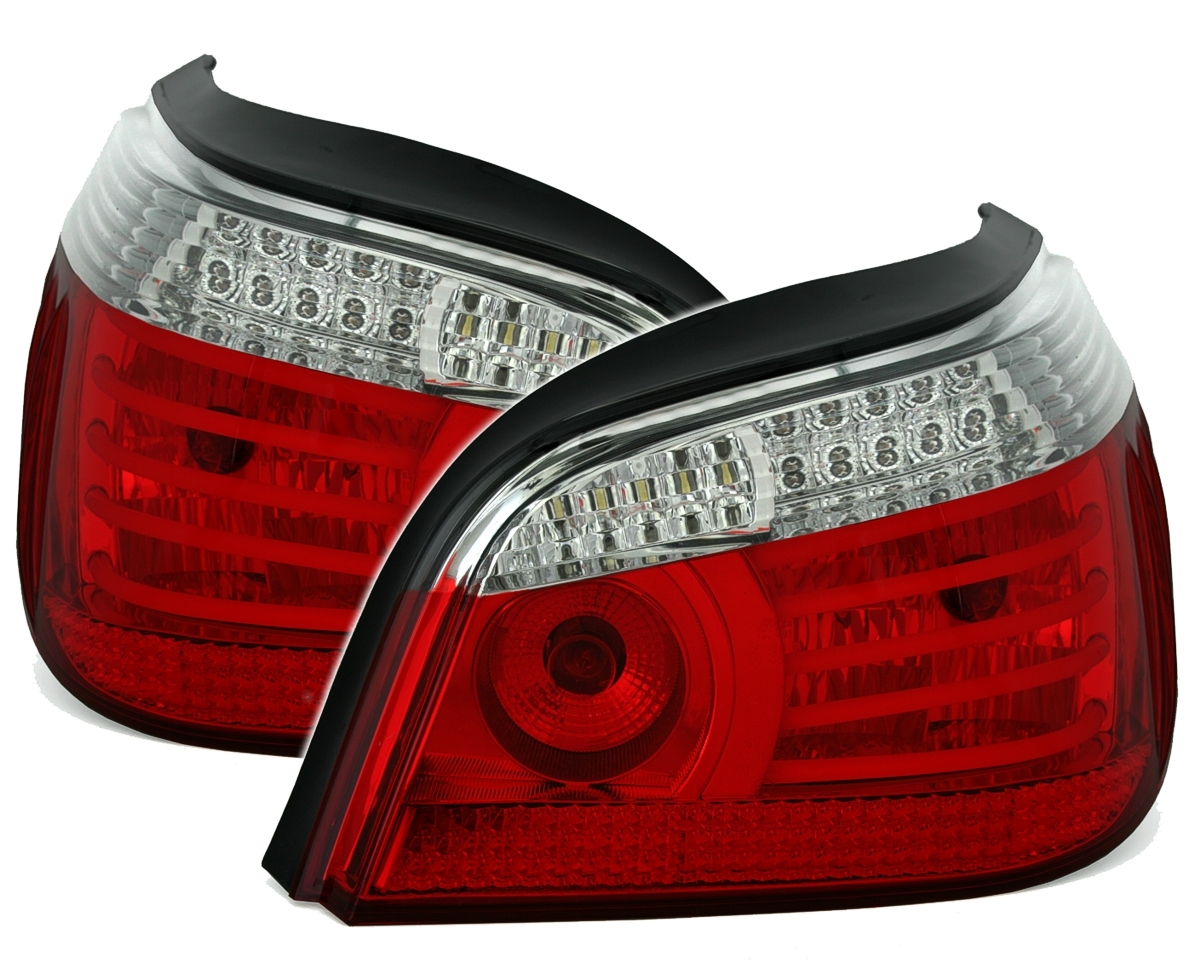 LED Rückleuchten für 5er BMW E60 Limo in Rot-Weiß