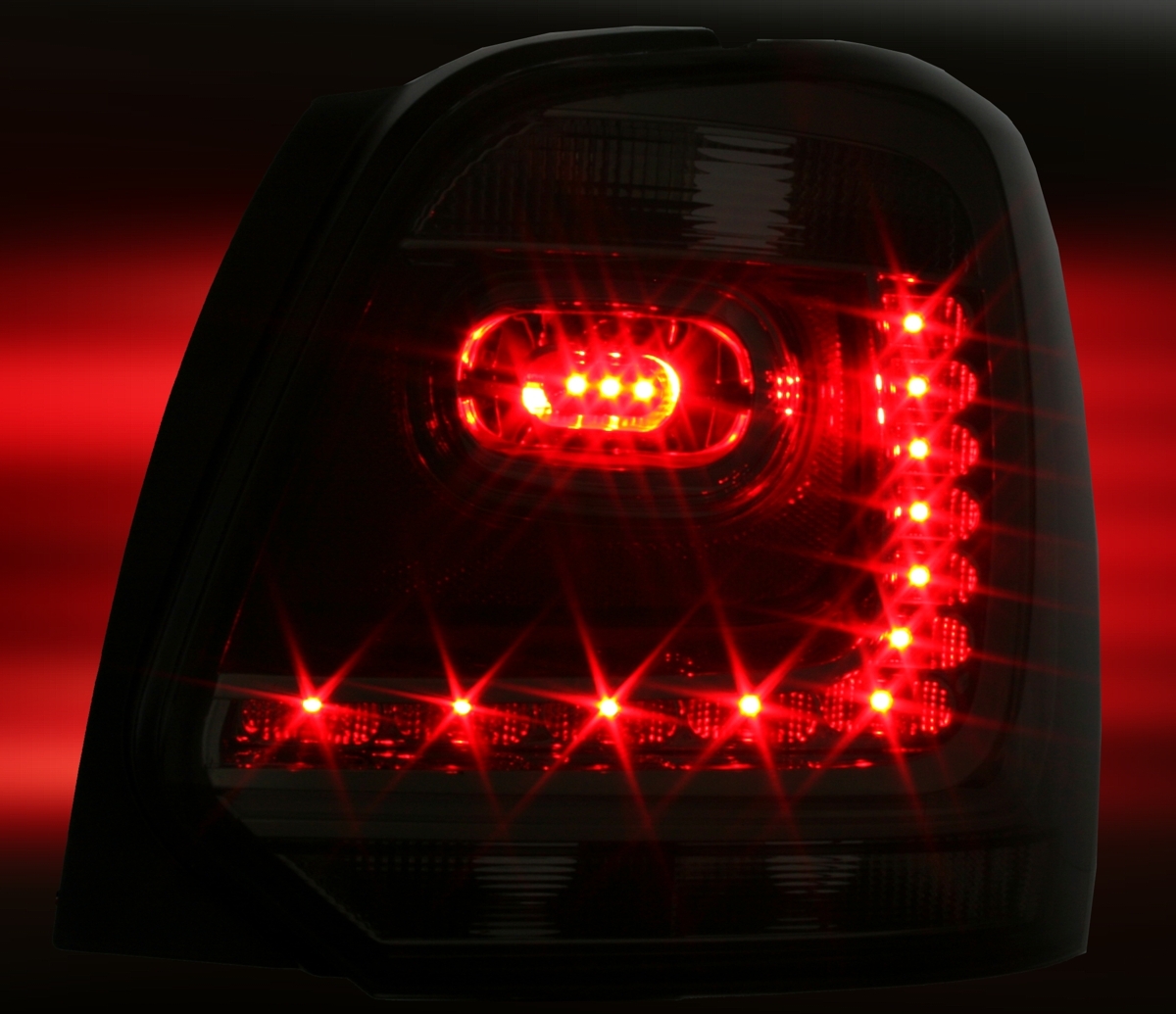 LED Rückleuchten für VW Polo 6R in Rot-Smoke