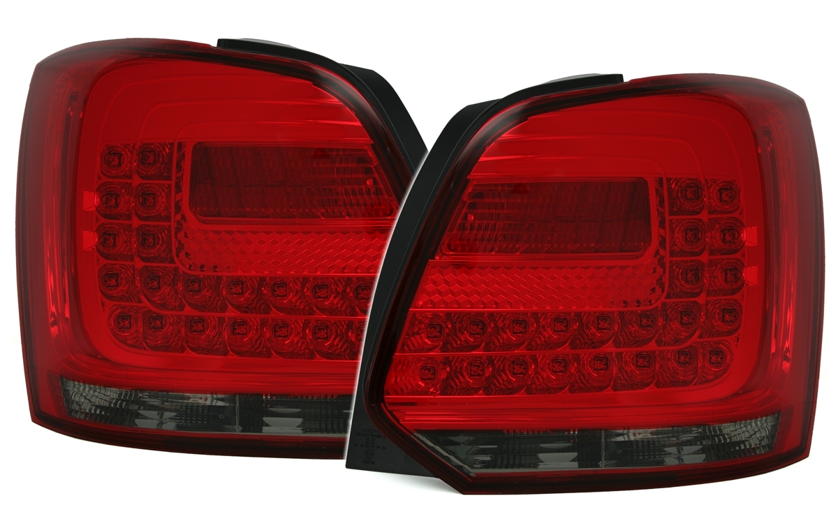 LED Rückleuchten für VW Polo 6R in Rot-Smoke