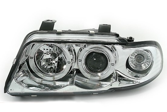 Angel Eyes Scheinwerfer für Audi A4 B5 in Chrom