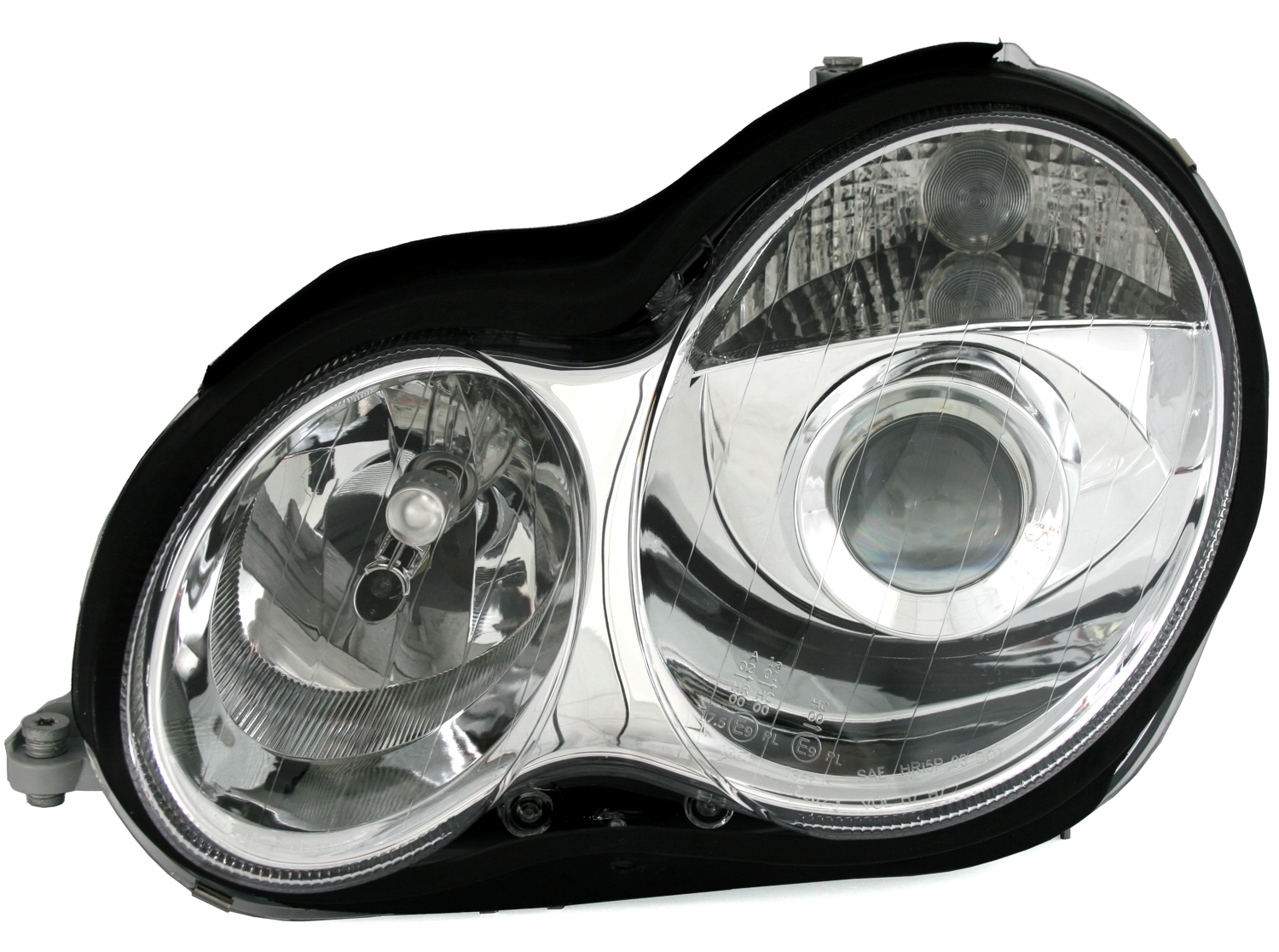 Scheinwerfer für Mercedes W203 C-Klasse in Chrom