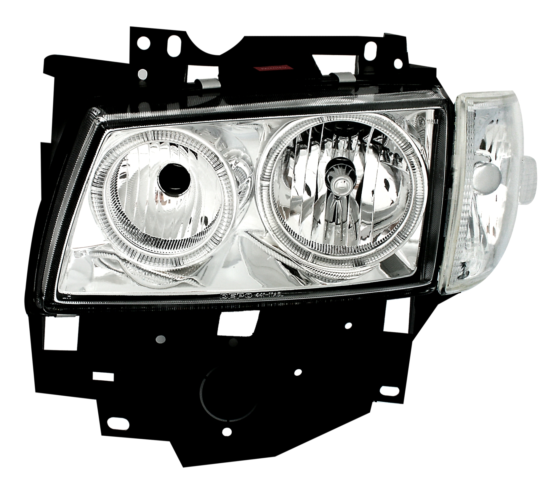 Angel Eyes Scheinwerfer Set für VW T4 in Chrom