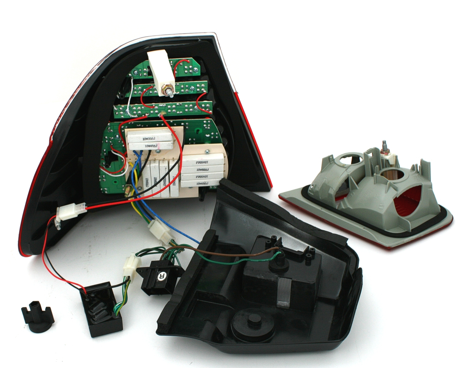 LED Rückleuchten für 3er BMW E46 in Rot-Schwarz