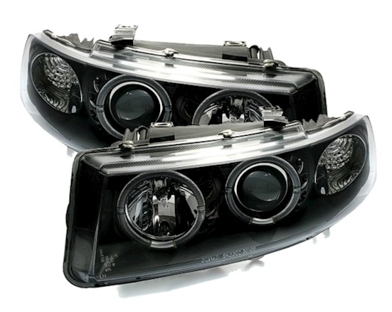 Angel Eyes Scheinwerfer für Seat Leon in Schwarz