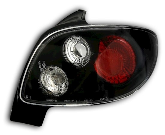 Rückleuchten für Peugeot 206 in Schwarz           