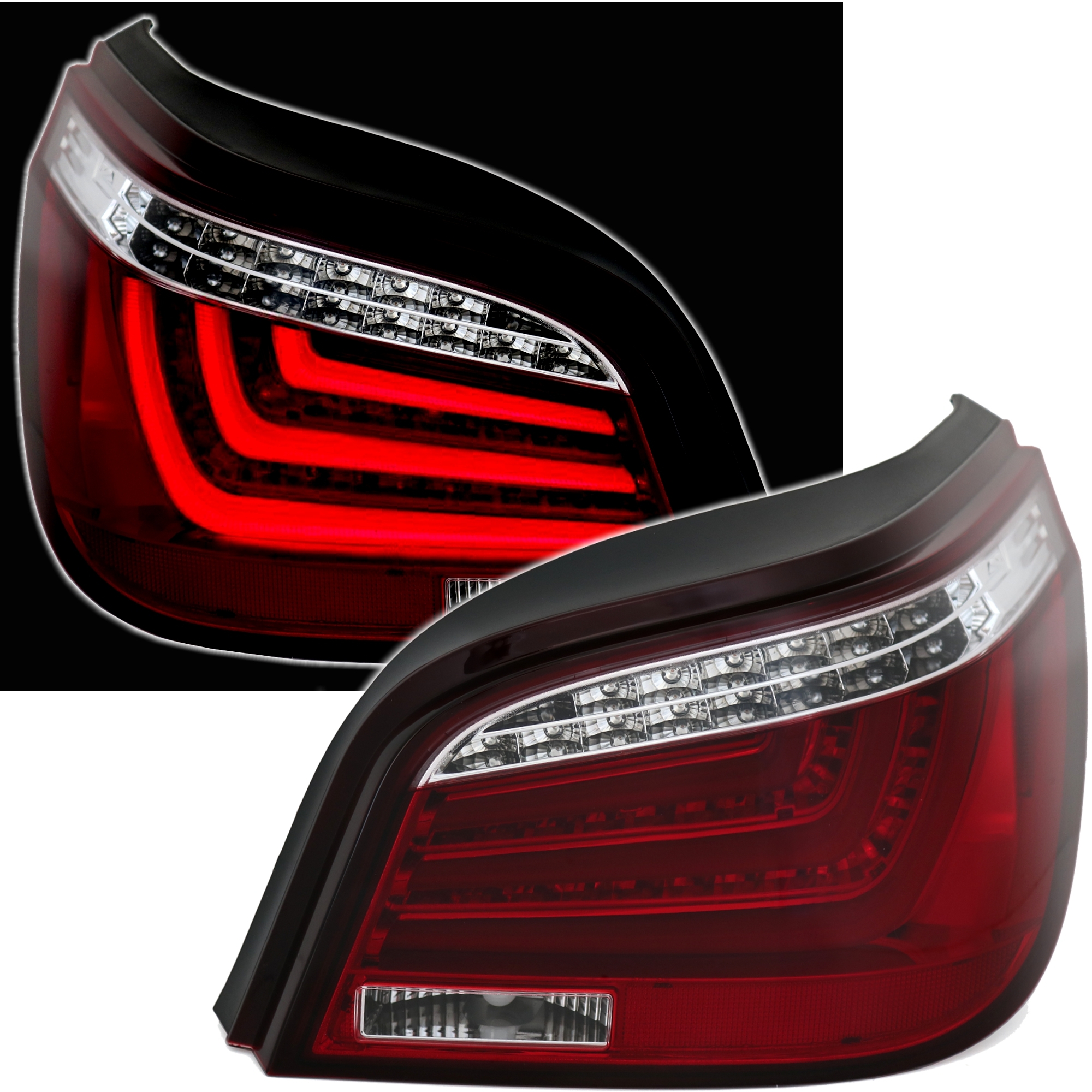 LightBar Rückleuchten für BMW E60 in Dunkelrot    