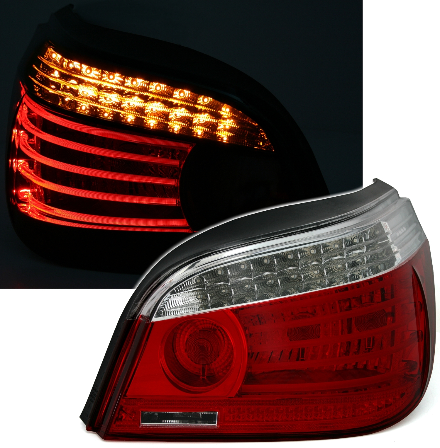 LED Rückleuchten Set für 5er BMW E60 in Rot-Weiß