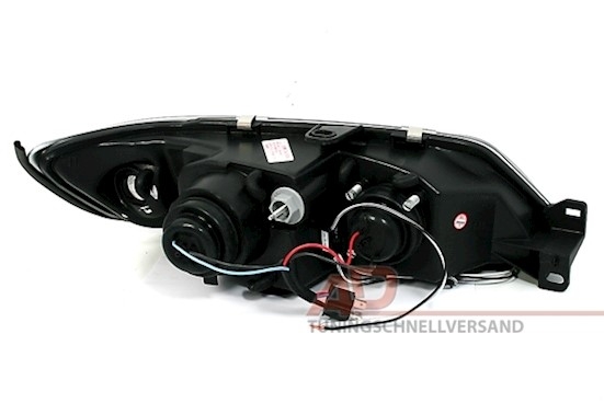 Angel Eyes Scheinwerfer für Peugeot 306 in Schwarz