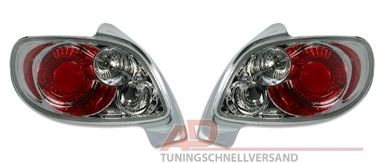Rückleuchten für Peugeot 206 in Chrom             