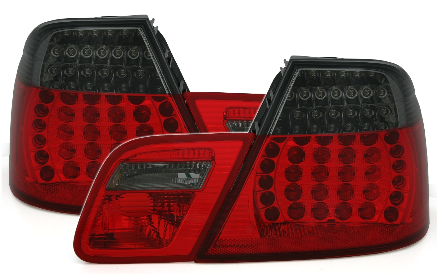 LED Rückleuchten für 3er BMW E46 in Rot-Smoke