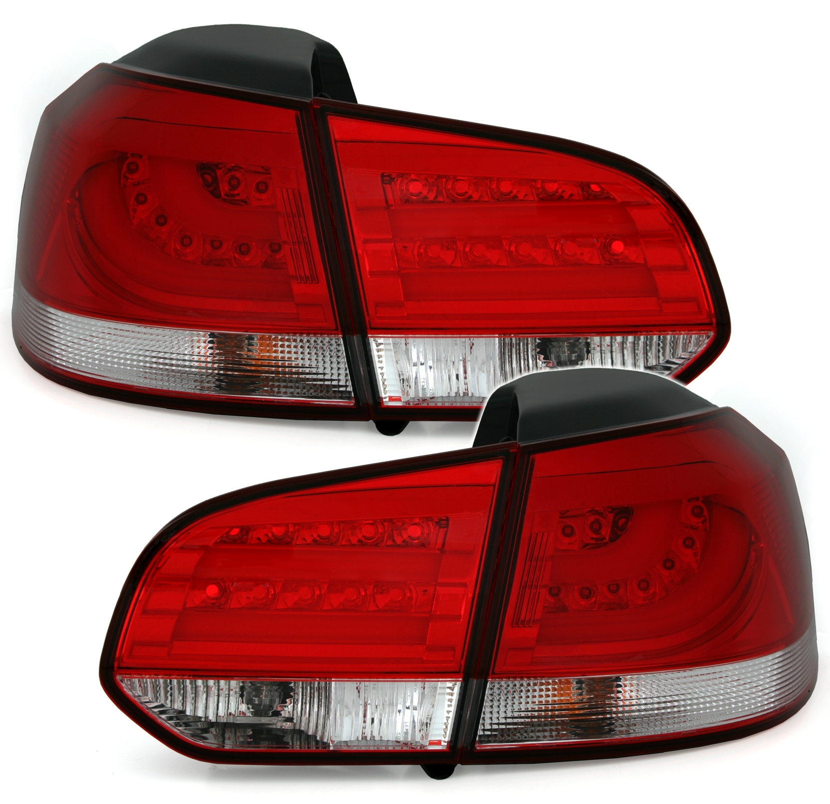 LED Rückleuchten für VW Golf 6 Limo in Rot-Weiß