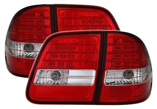 LED Rückleuchten für Mercedes S210 in Rot Weiß