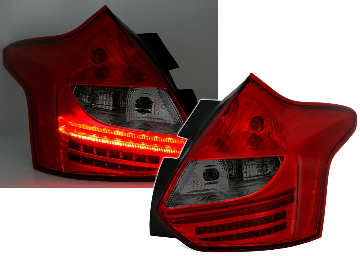 LED Rückleuchten Set für Ford Focus MK3 in RotSmok