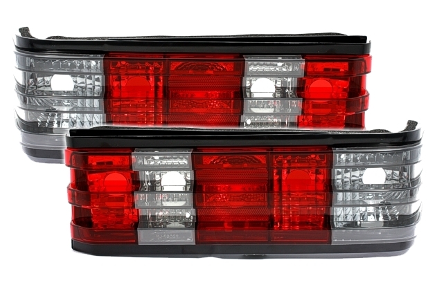 Rückleuchten für Mercedes W201 in Rot-Weiss