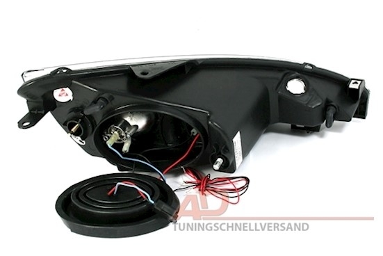 Angel Eyes Scheinwerfer Peugeot 206 in Schwarz    