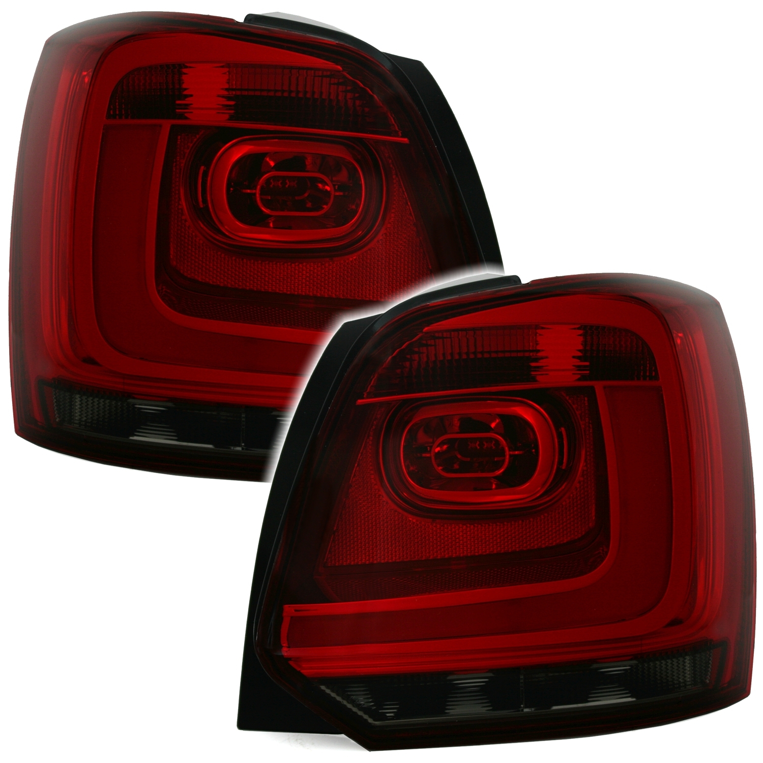 LED Rückleuchten für VW Polo 6R in Rot-Smoke