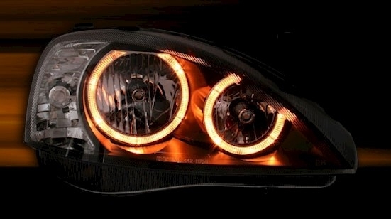 Angel Eyes Scheinwerfer für Opel Corsa C in Schw.