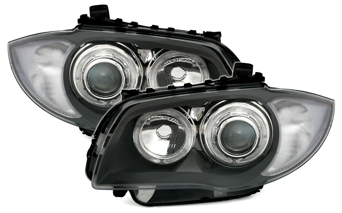 Angel Eyes Scheinwerfer für 1er BMW E8_ in Grau