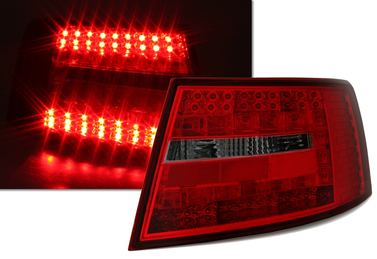 LED Rückleuchten für Audi A6 4F in Rot-Smoke