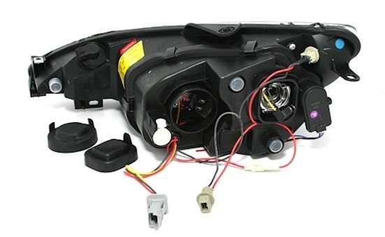 Angel Eyes Scheinwerfer für Peugeot 206 in Chrom