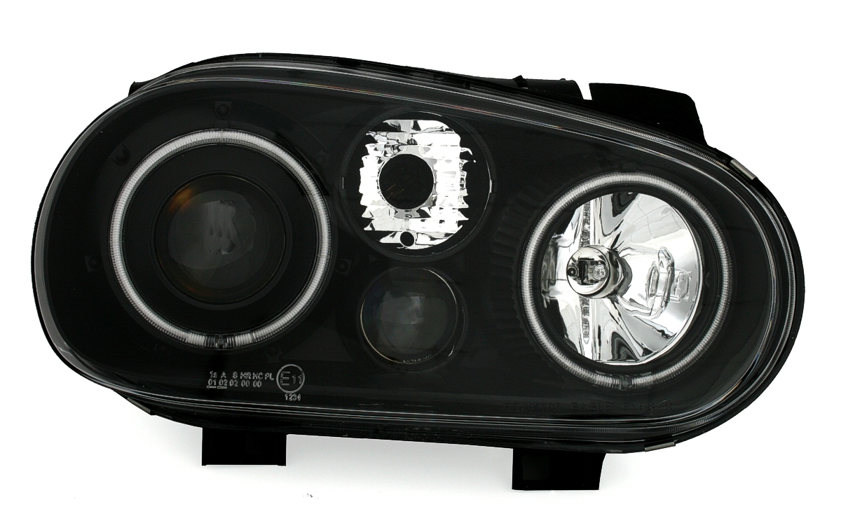CCFL Angel Eyes Scheinwerfer für VW Golf 4 in Schw
