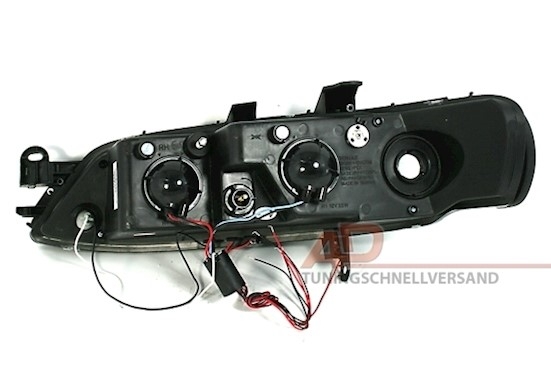 Angel Eyes Scheinwerfer für Opel Vectra B in Schw.