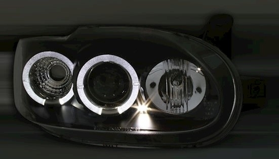 Angel Eyes Scheinwerfer für Ford Escort 7 in Schw.