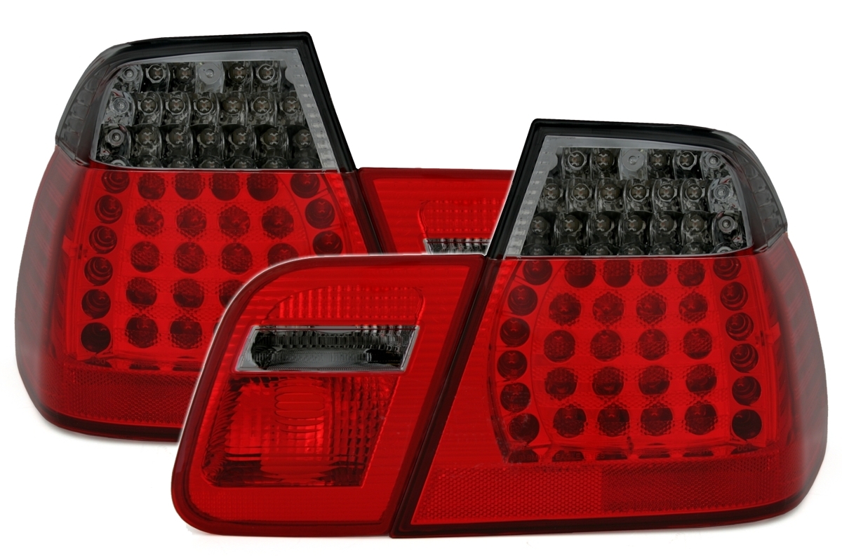 LED Rückleuchten für 3er BMW E46 in Rot-Schwarz