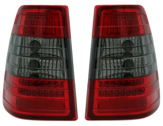 LED Rückleuchten Mercedes W124 T in Rot-Smoke