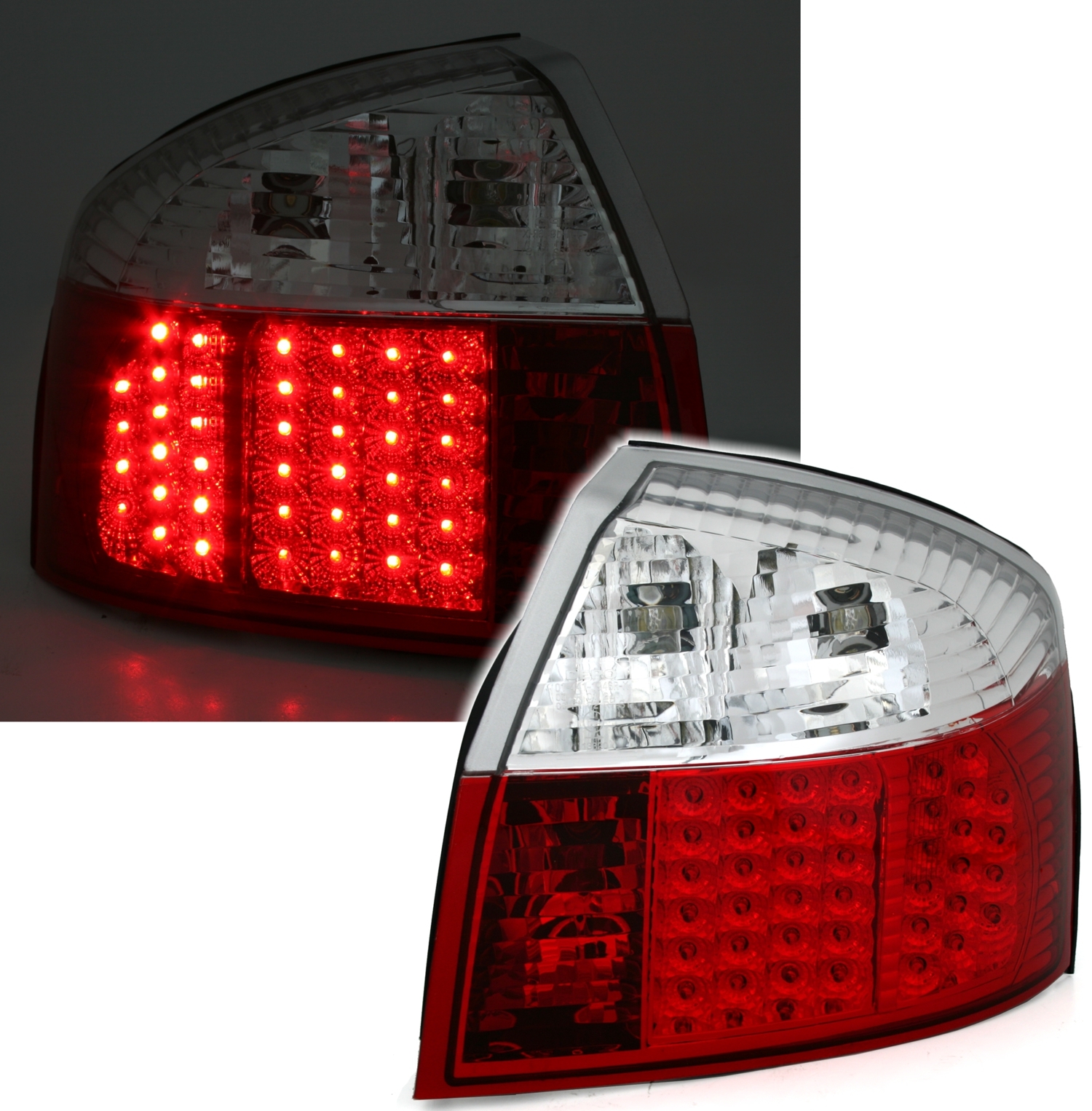LED Rückleuchten Set für Audi A4 8E in Rot-Weiß