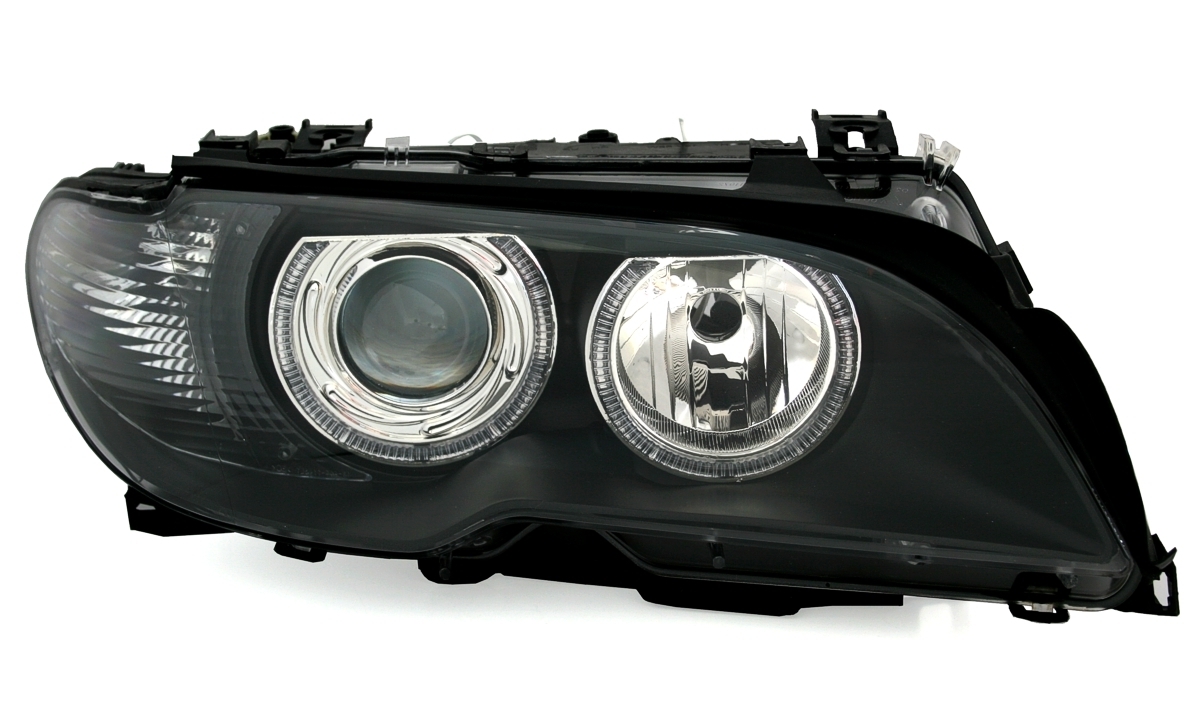 Angel Eyes Scheinwerfer für 3er BMW E46 in Schwarz