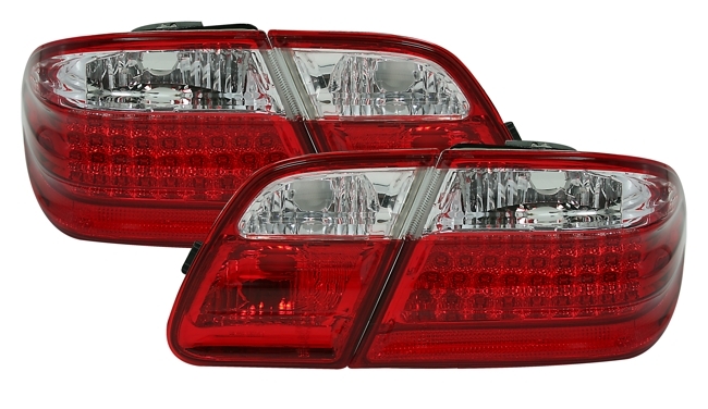LED Rückleuchten für Mercedes W210 in Rot-Weiß