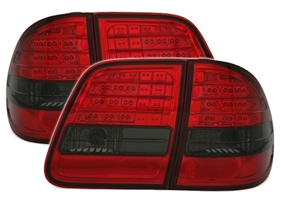 LED Rückleuchten für Mercedes S210 in Rot Smoke