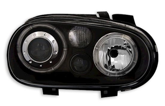 Angel Eyes Scheinwerfer für VW Golf 4 in Schwarz