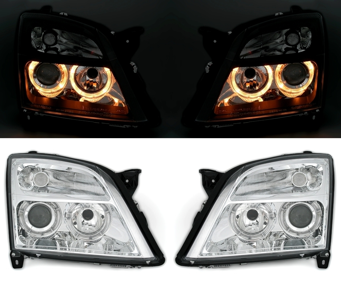 Angel Eyes Scheinwerfer für Opel Vectra C in Chrom