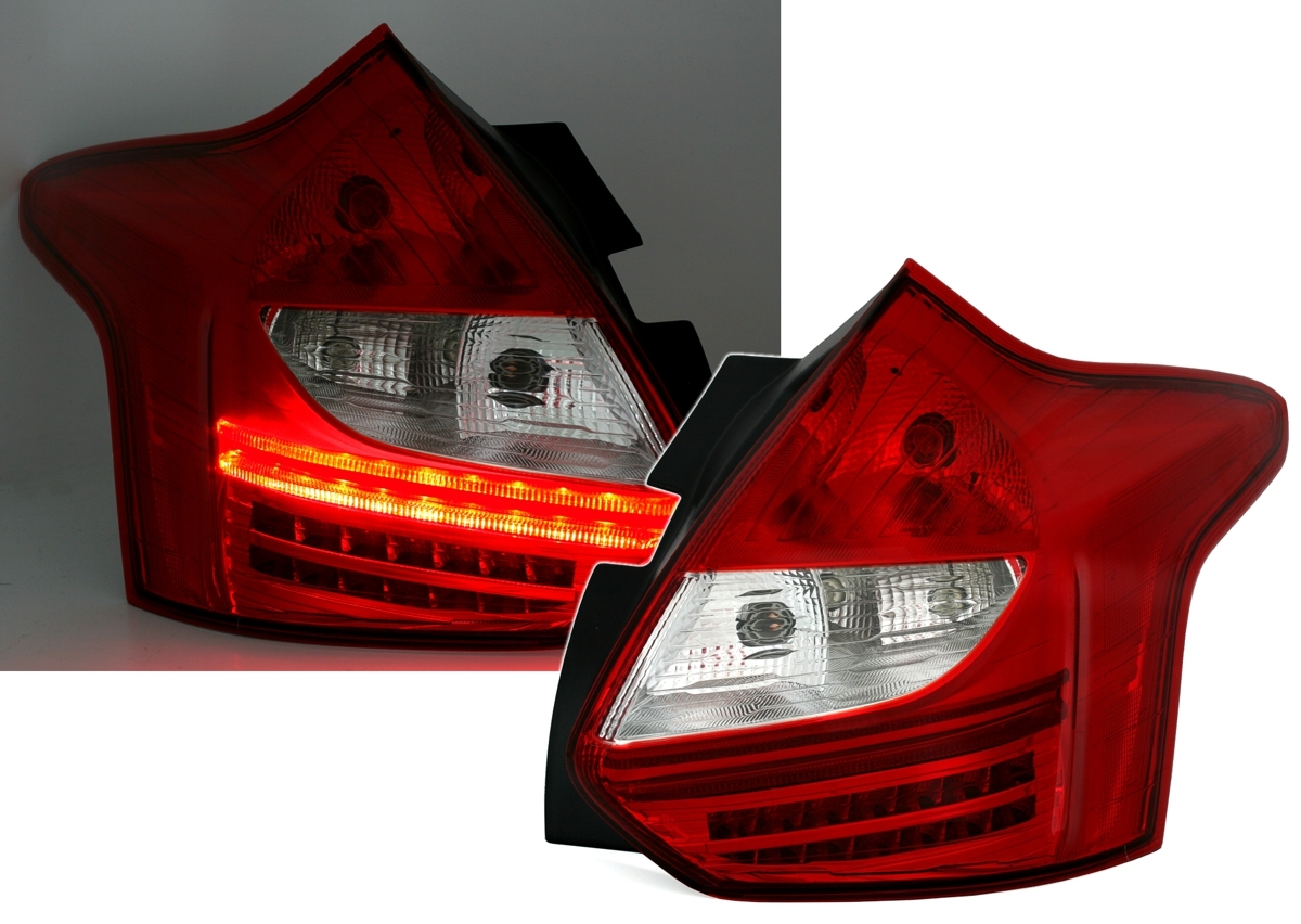 LED Rückleuchten Set für Ford Focus MK3 in RotWeiß