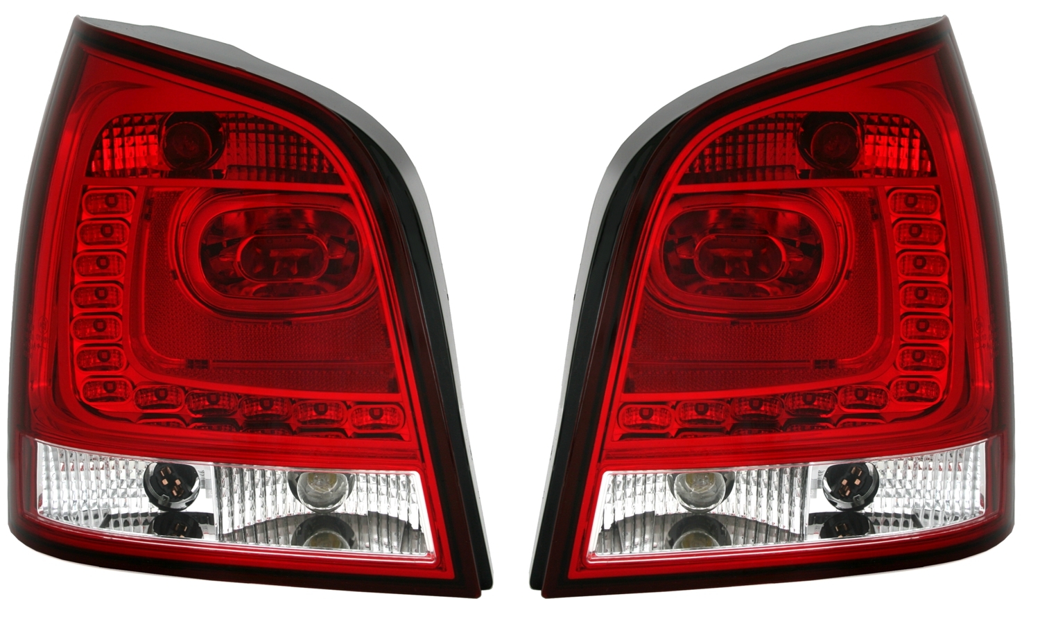 LED Rückleuchten Set für VW Polo 9N in Rot-Weiß