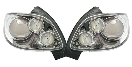 Rückleuchten für Peugeot 206 Limo in Chrom        