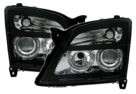 Angel Eyes Scheinwerfer für Opel Vectra C in Schw.
