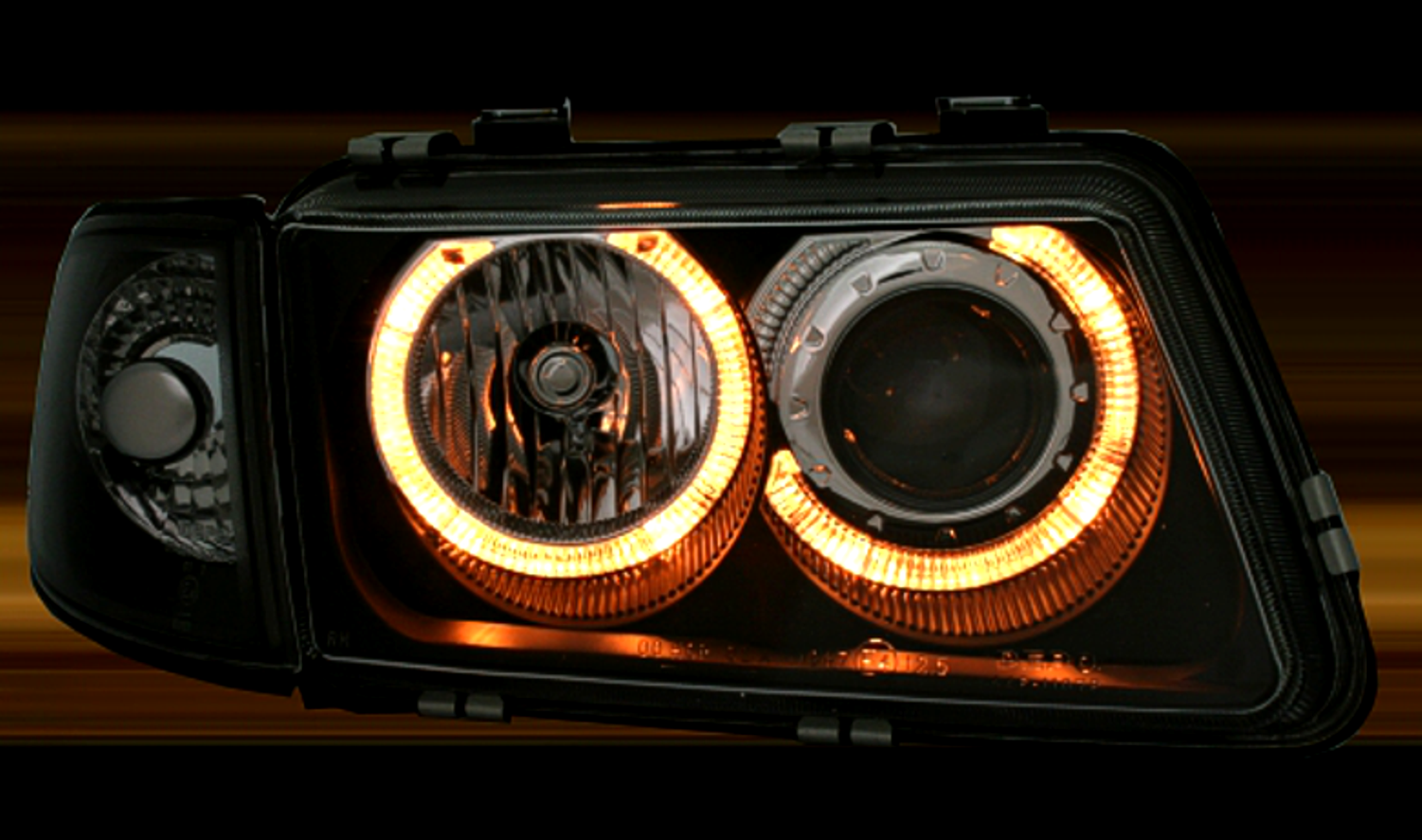 Angel Eyes Scheinwerfer für Audi A3 8L in Schwarz