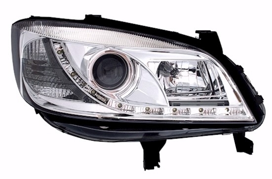 Scheinwerfer mit LED für Opel Zafira in Chrom     
