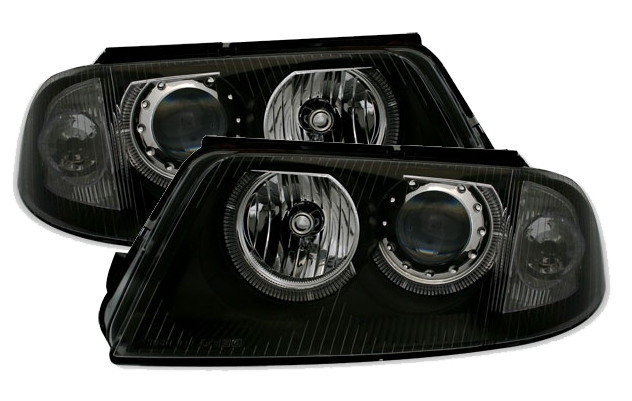 Angel Eyes Scheinwerfer für VW Passat 3BG in Schw.