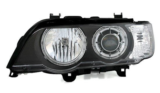 Angel Eyes Scheinwerfer für BMW X5 E53 in Schwarz
