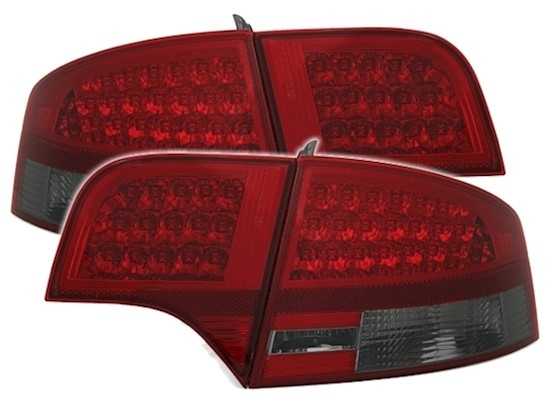 LED Rückleuchten für Audi A4 B7 Limo in Rot-Smoke