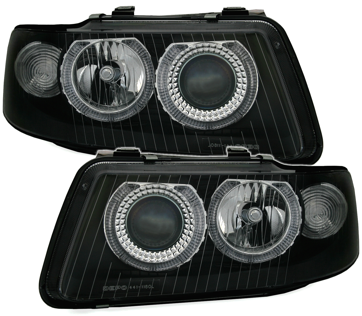 Angel Eyes Scheinwerfer für Audi A3 8L in Schwarz