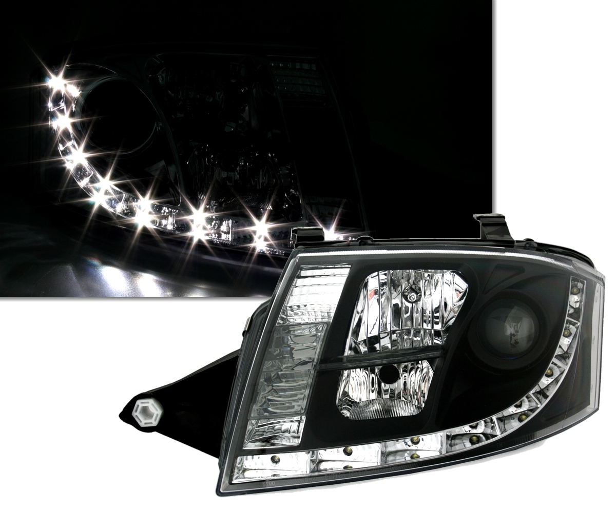 Scheinwerfer mit LED für Audi TT 8N / Schwarz     