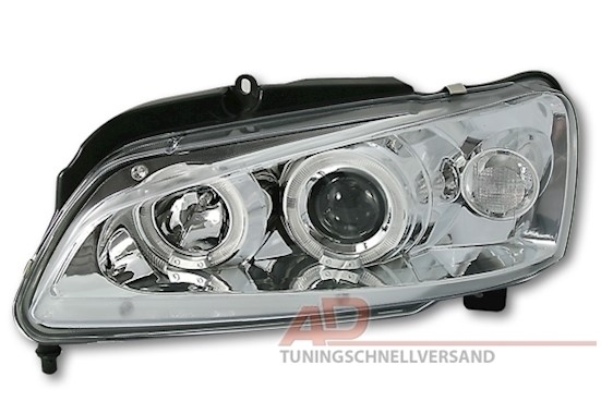 Angel Eyes Scheinwerfer für Peugeot 106 in Chrom