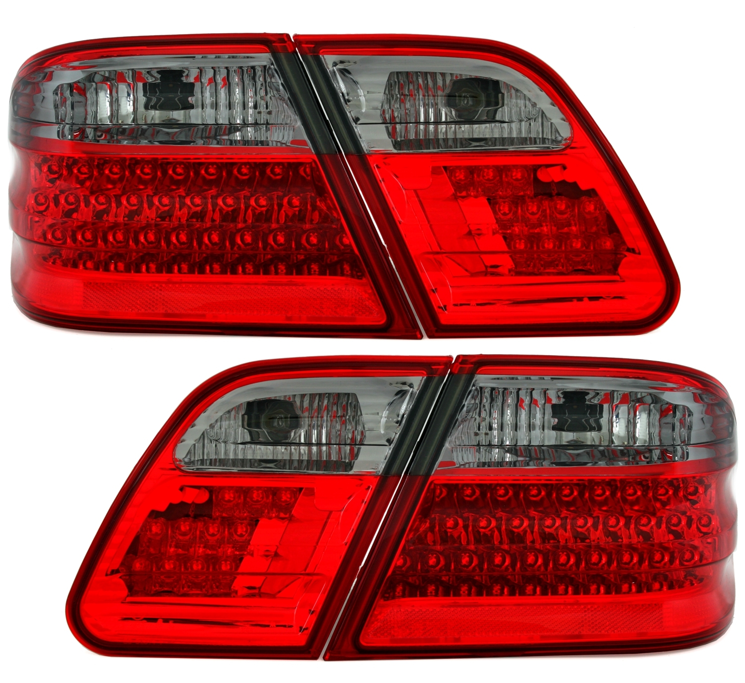 LED Rückleuchten für Mercedes W210 in Rot-Smoke