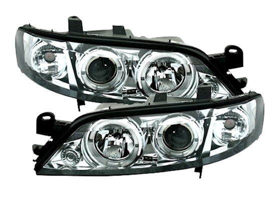 Angel Eyes Scheinwerfer für Opel Vectra B in Chrom